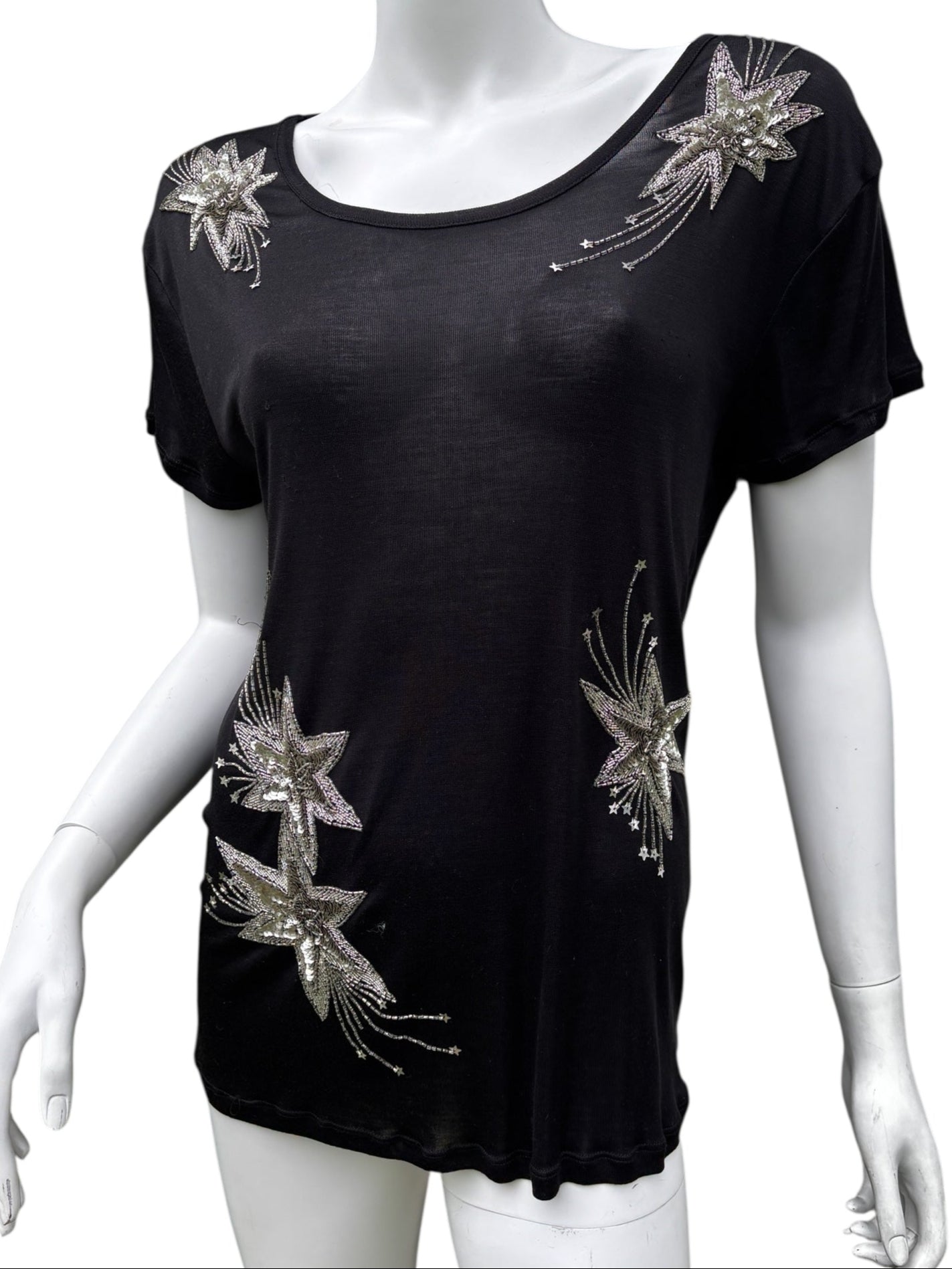 Saint Laurent 2014 Beaded Star T-Shirt - Size S