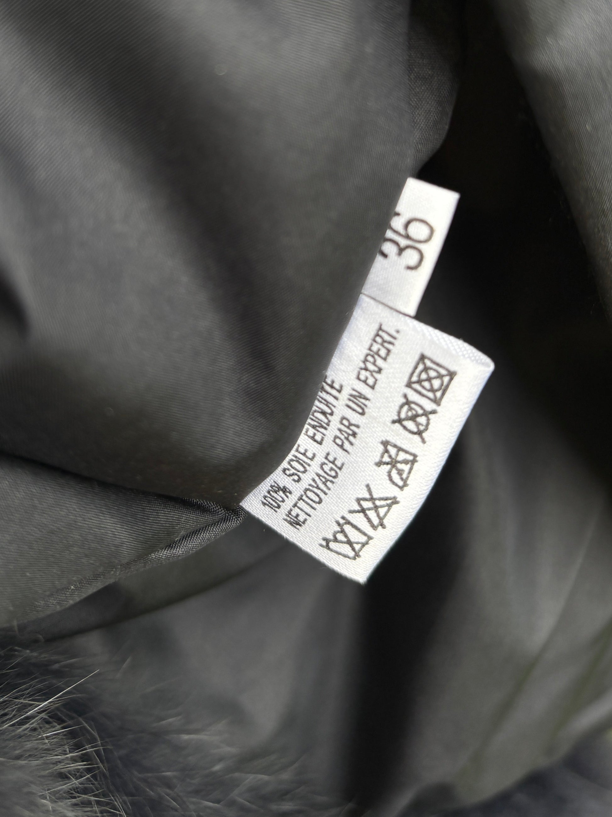 Yves Saint Laurent 1990's Blue Fox Trim Jacket