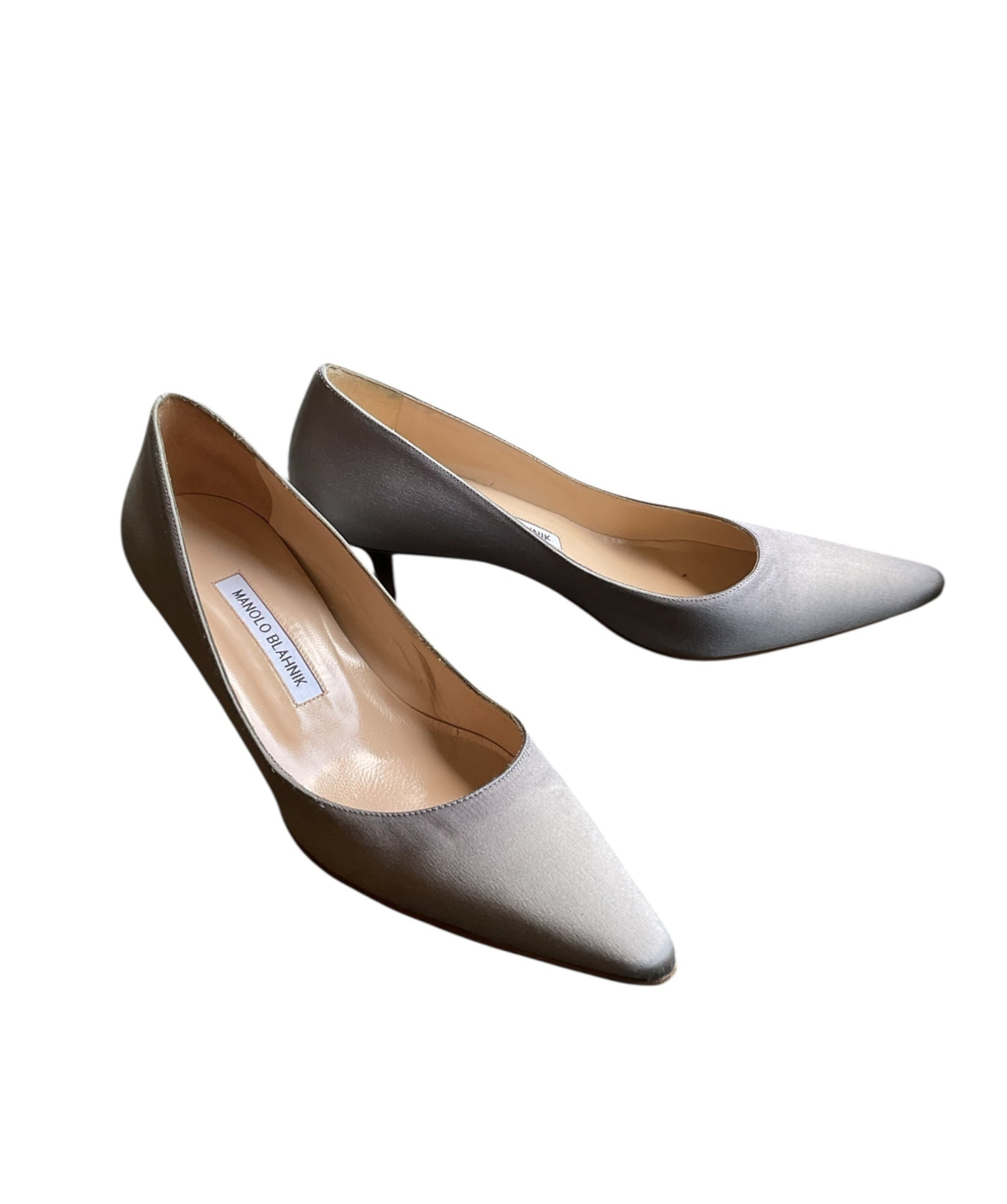 Manolo Blahnik Silver Grey Pumps - Size 8.5
