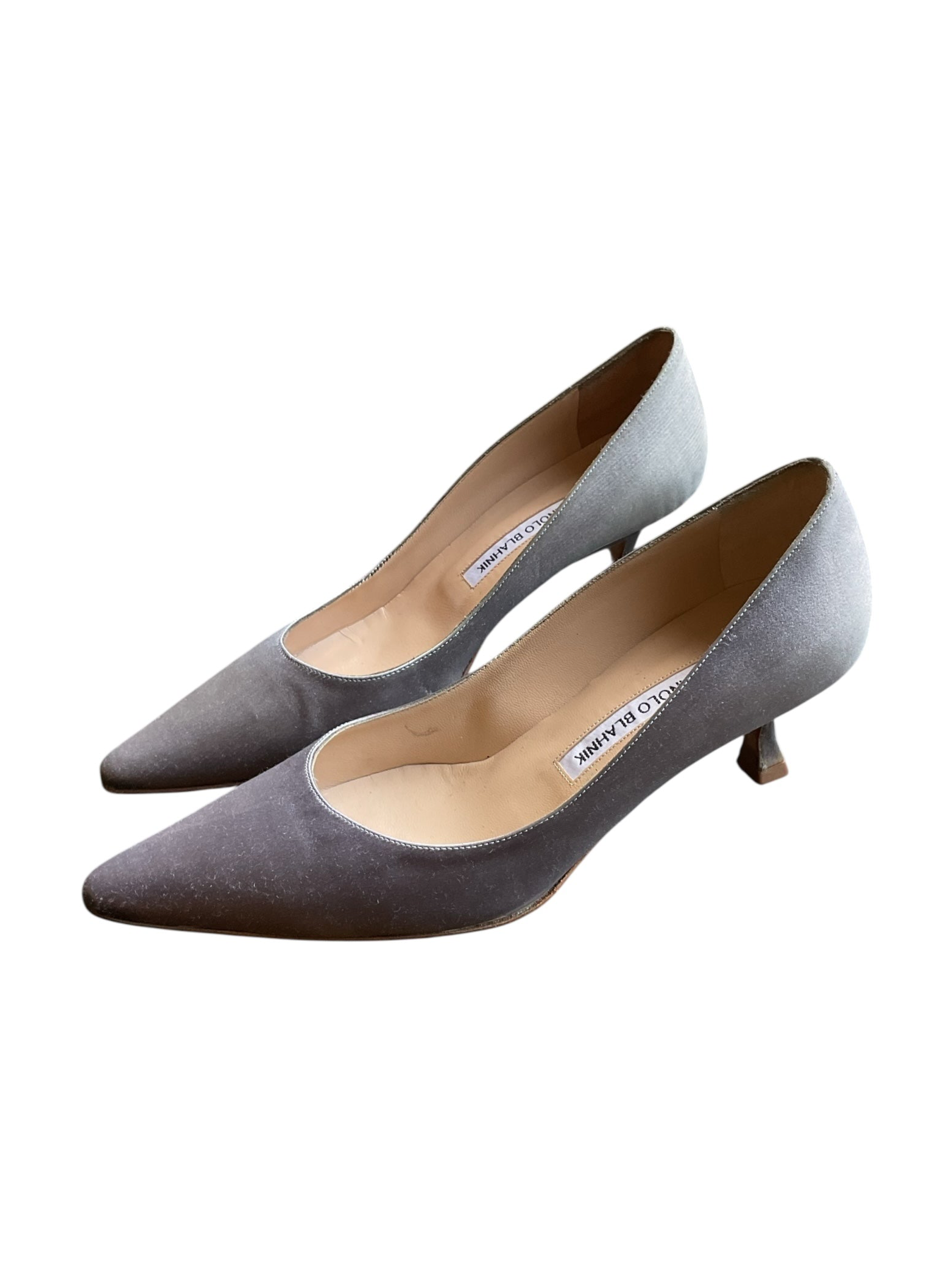 Manolo Blahnik Silver Grey Pumps - Size 8.5