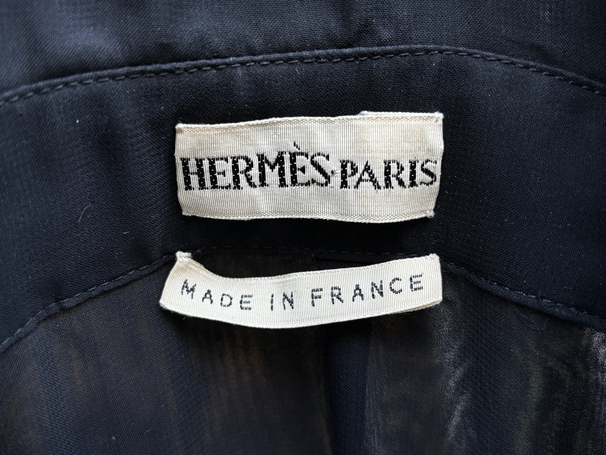 Hermes by Martin Margiela “Anti-Pleu” Black Sheer Coat - Size S