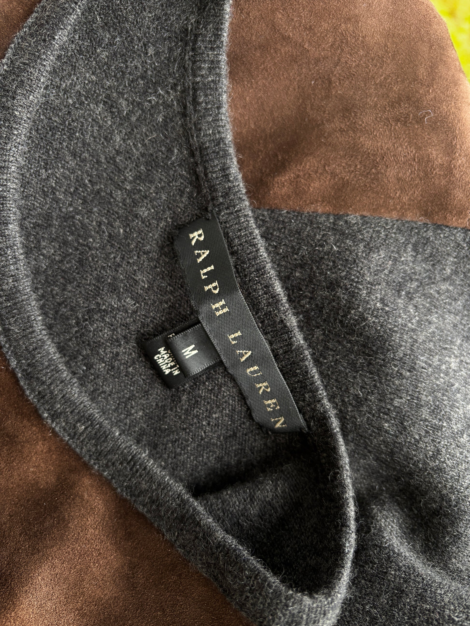 Ralph Lauren Black Label Suede & Cashmere Dress - Size M