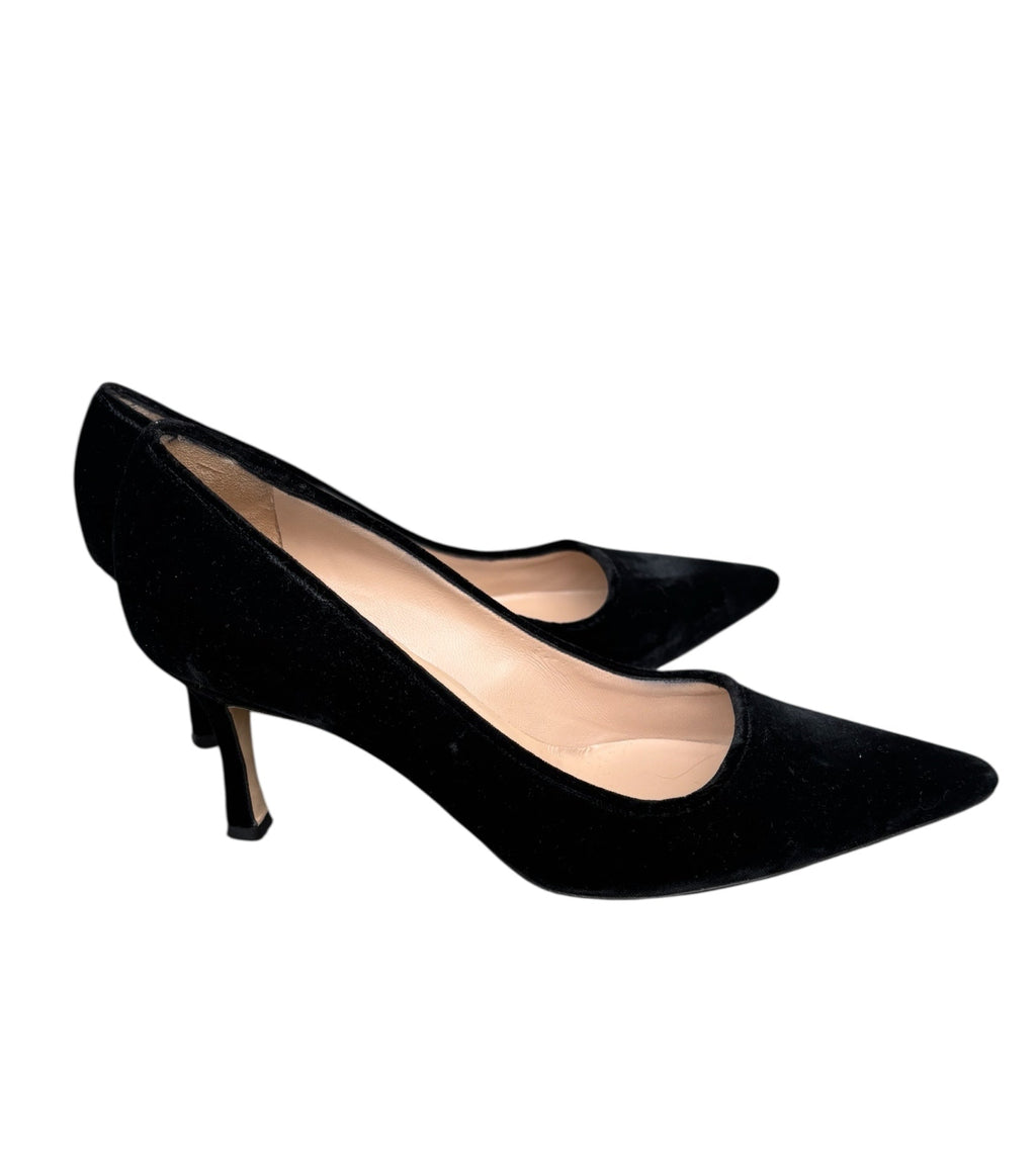 Manolo Blahnik Black Velvet Pumps - Size 8.5