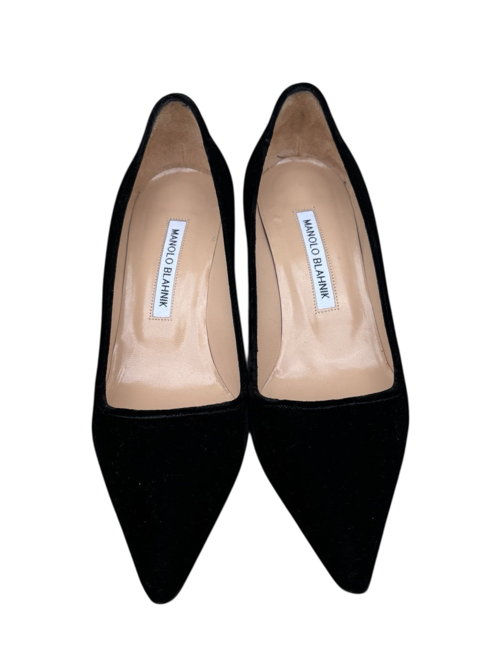 Manolo Blahnik Black Velvet Pumps - Size 8.5