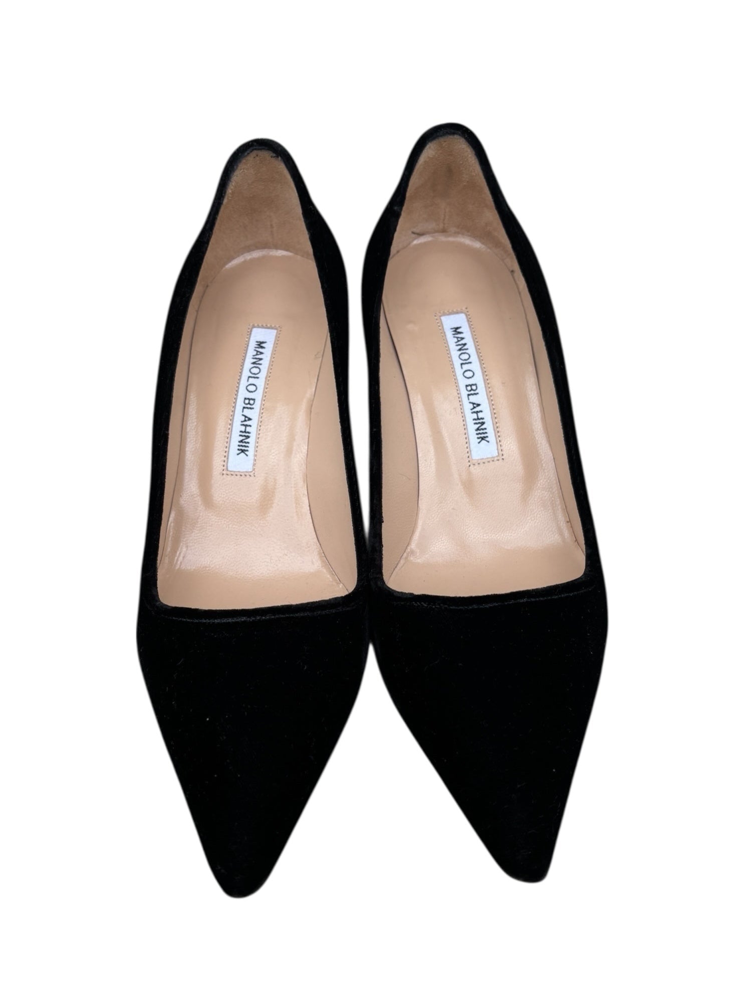 Manolo Blahnik Black Velvet Pumps - Size 8.5