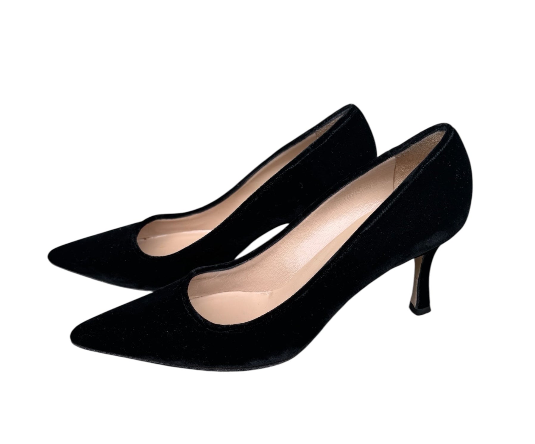 Manolo Blahnik Black Velvet Pumps - Size 8.5