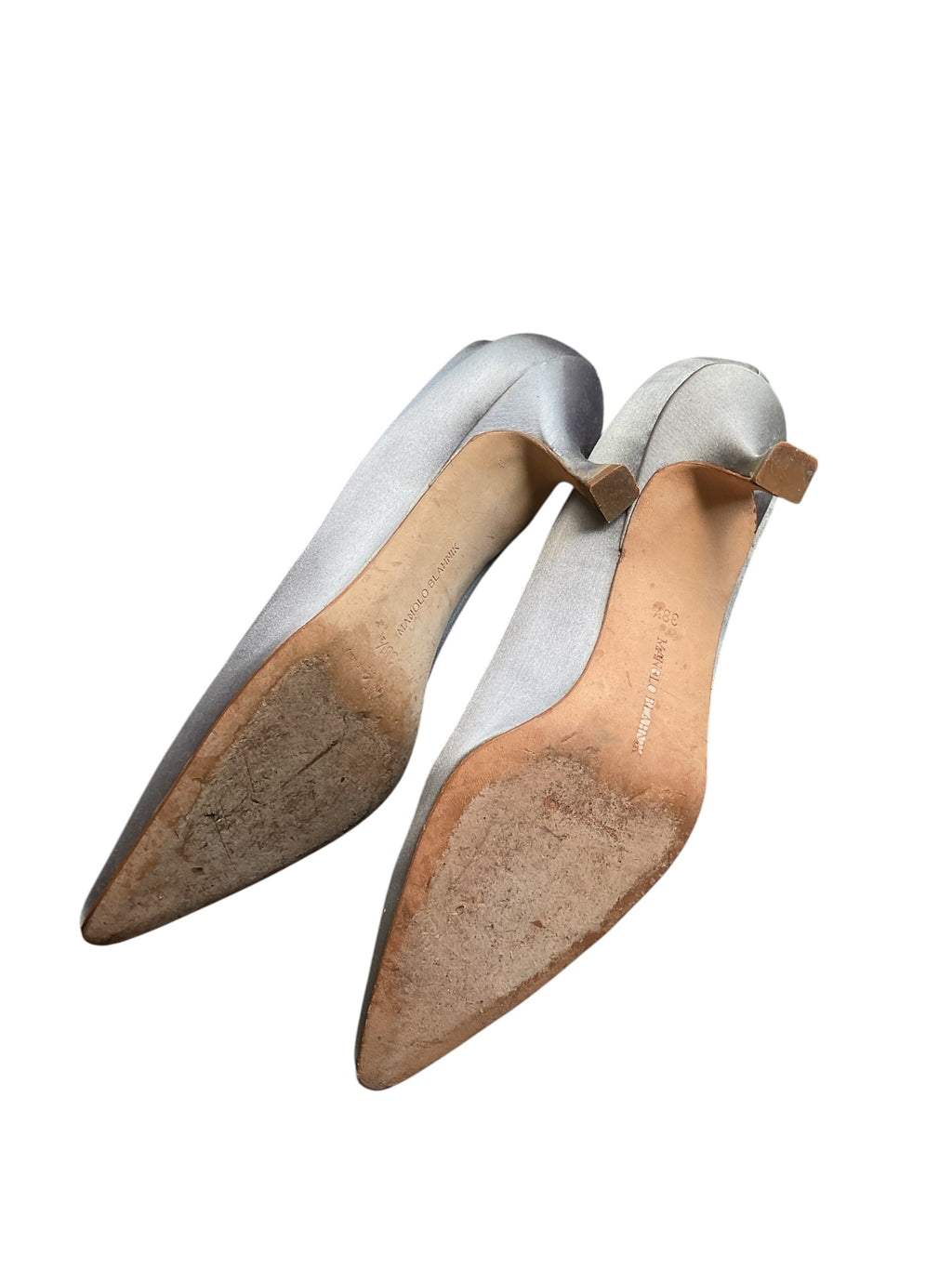 Manolo Blahnik Silver Grey Pumps - Size 8.5