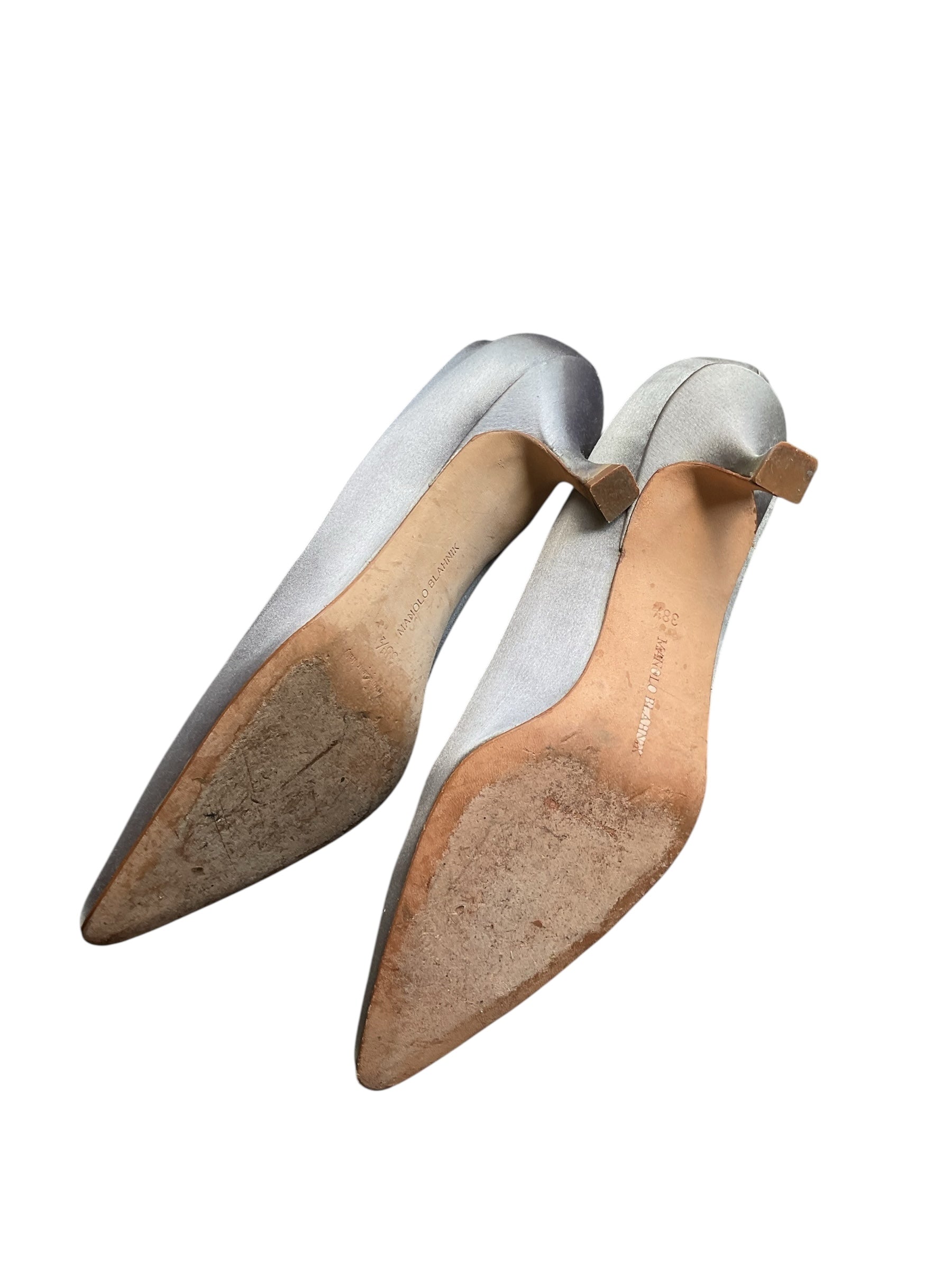 Manolo Blahnik Silver Grey Pumps - Size 8.5