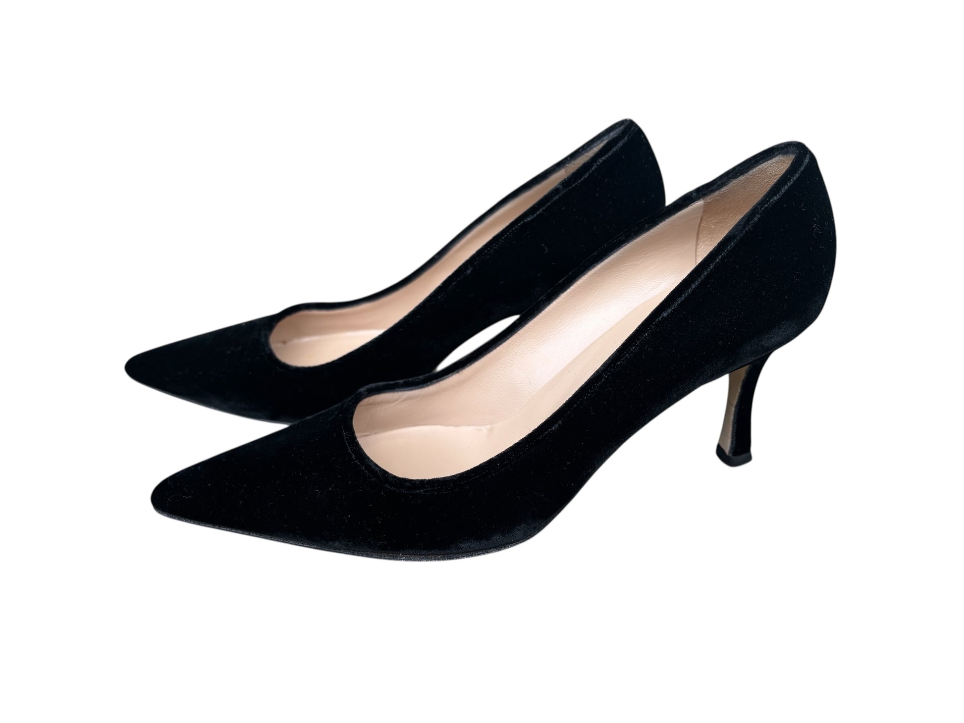 Manolo Blahnik Black Velvet Pumps - Size 8.5