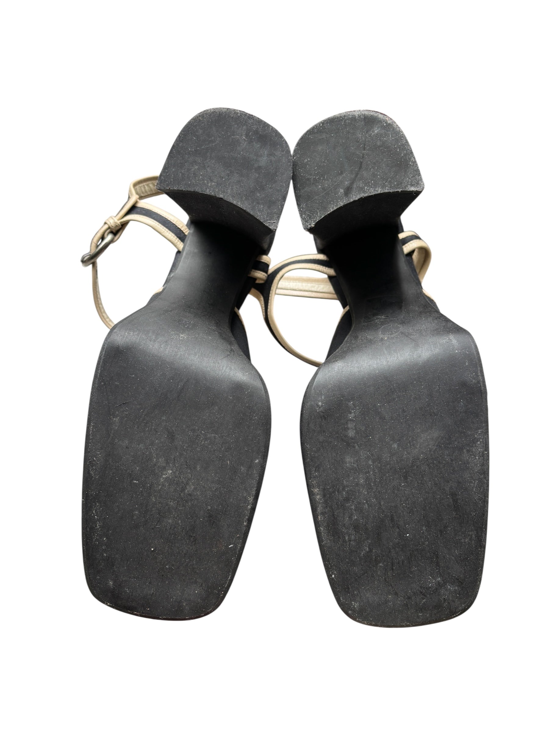 Miu Miu 90s/00s Navy & White Platform Mary Jane Pumps