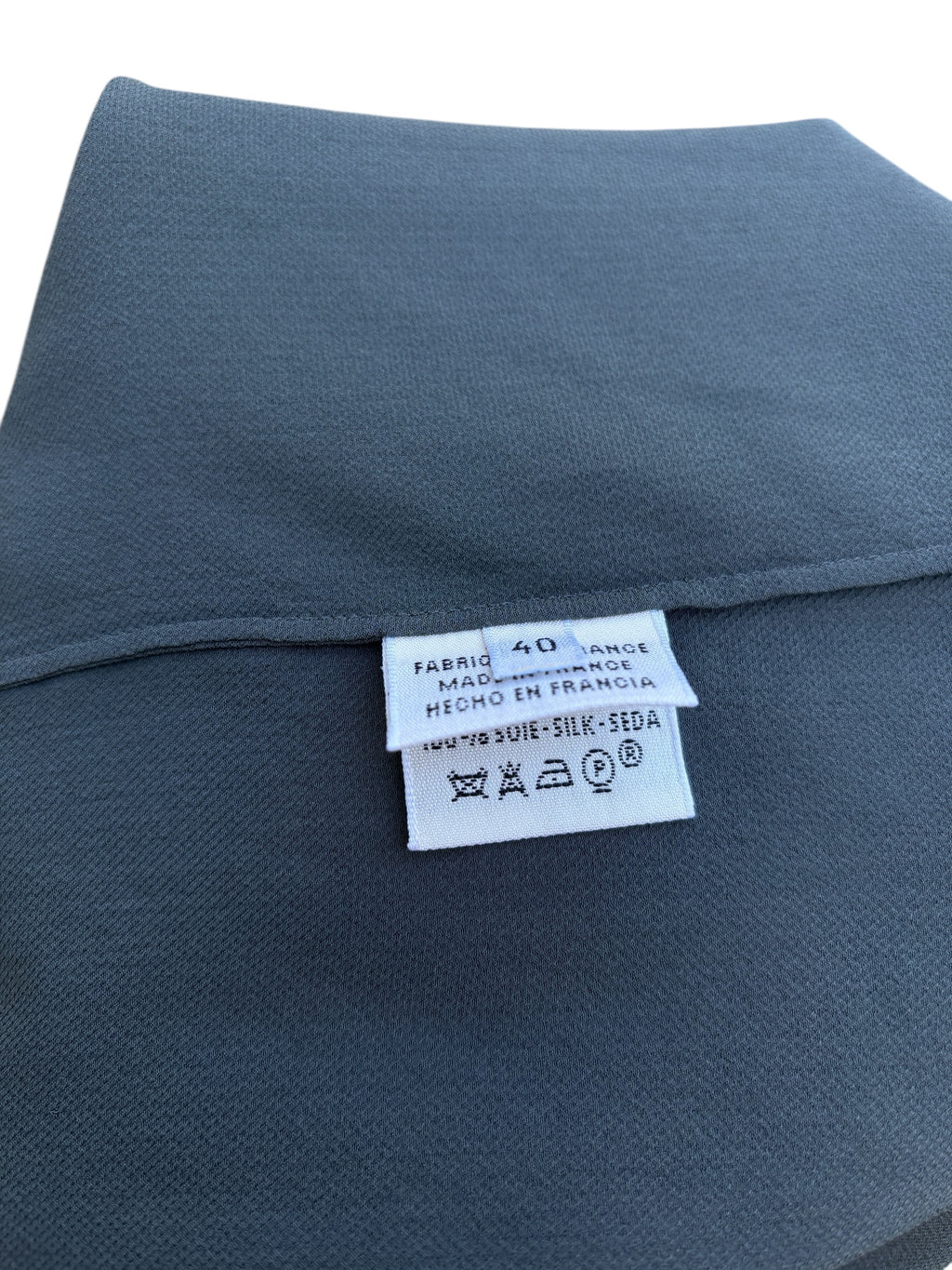 Hermes by Martin Margiela Grey Silk Blouse