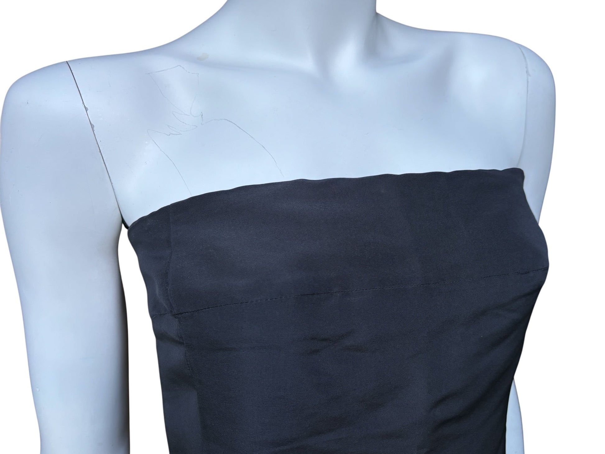JIl Sander Black Silk Strapless Dress - Size M