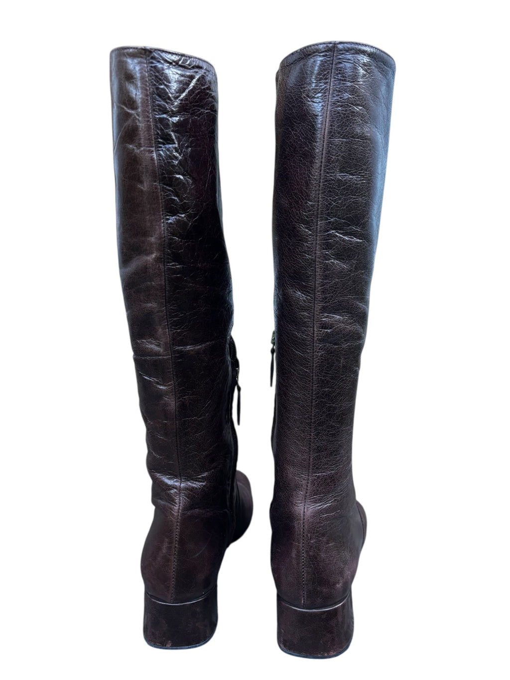 Prada Brown Leather Boots circa 2001-2002 - Size 8.5
