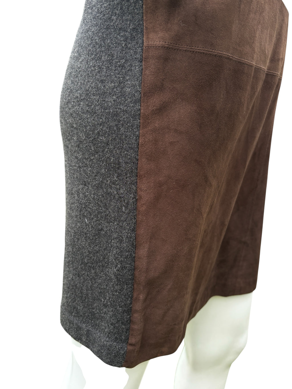 Ralph Lauren Black Label Suede & Cashmere Dress - Size M