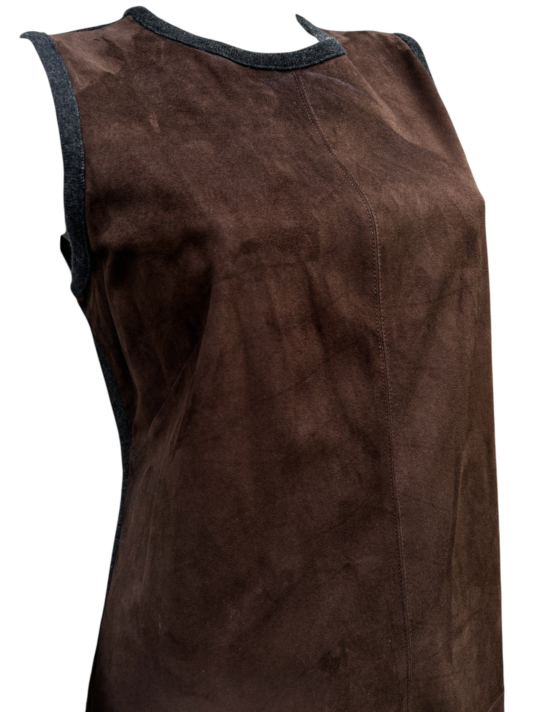 Ralph Lauren Black Label Suede & Cashmere Dress - Size M