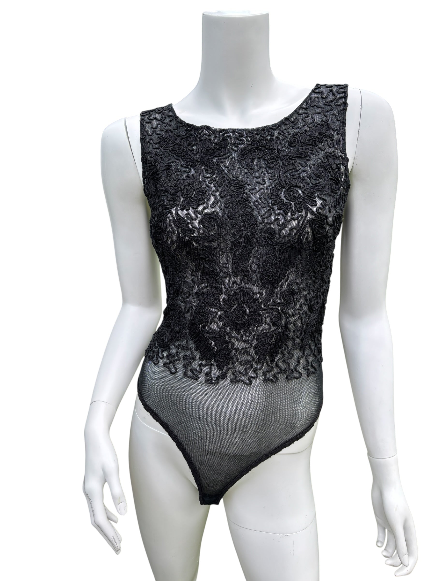 Donna Karan 1990's Brocade Bodysuit - Size XS/S