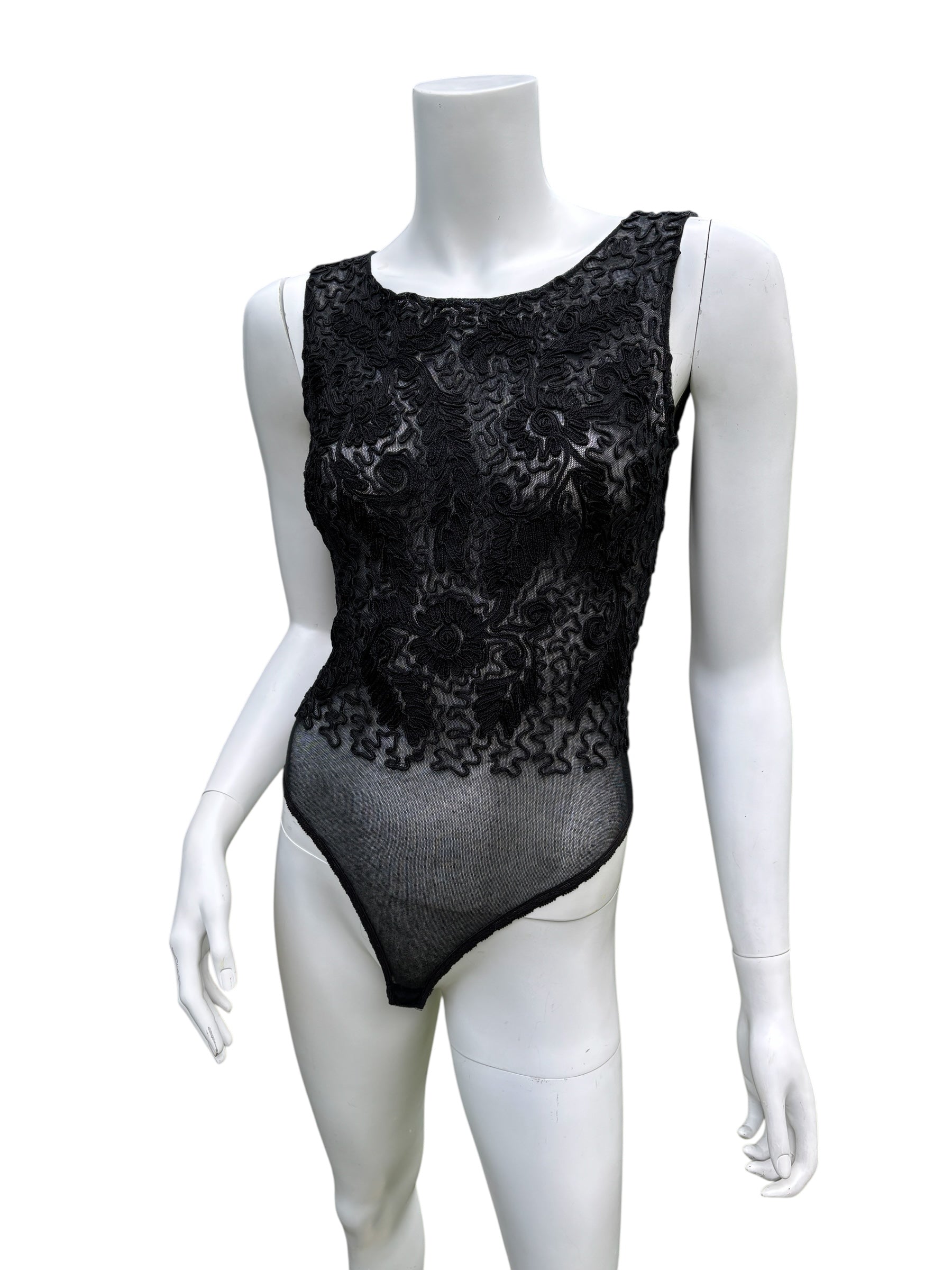 Donna Karan 1990's Brocade Bodysuit - Size XS/S