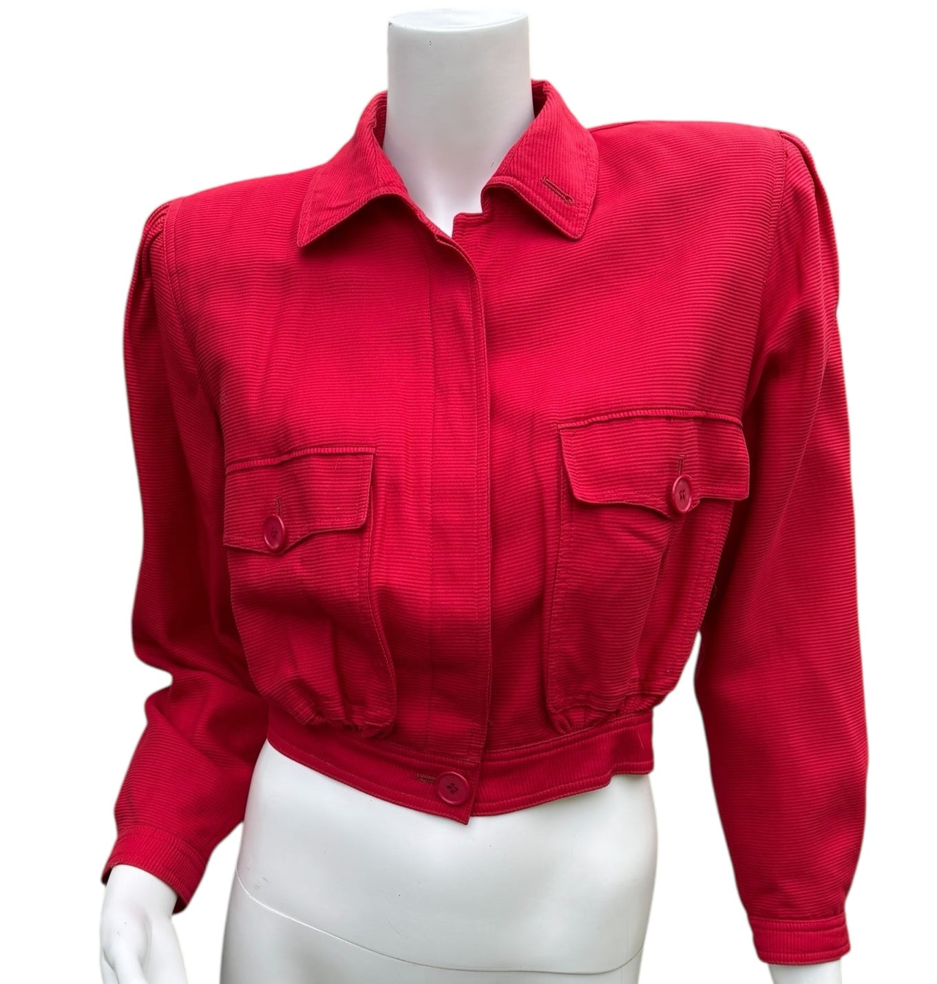 Giorgio Armani Red Cropped Jacket - Size S/M