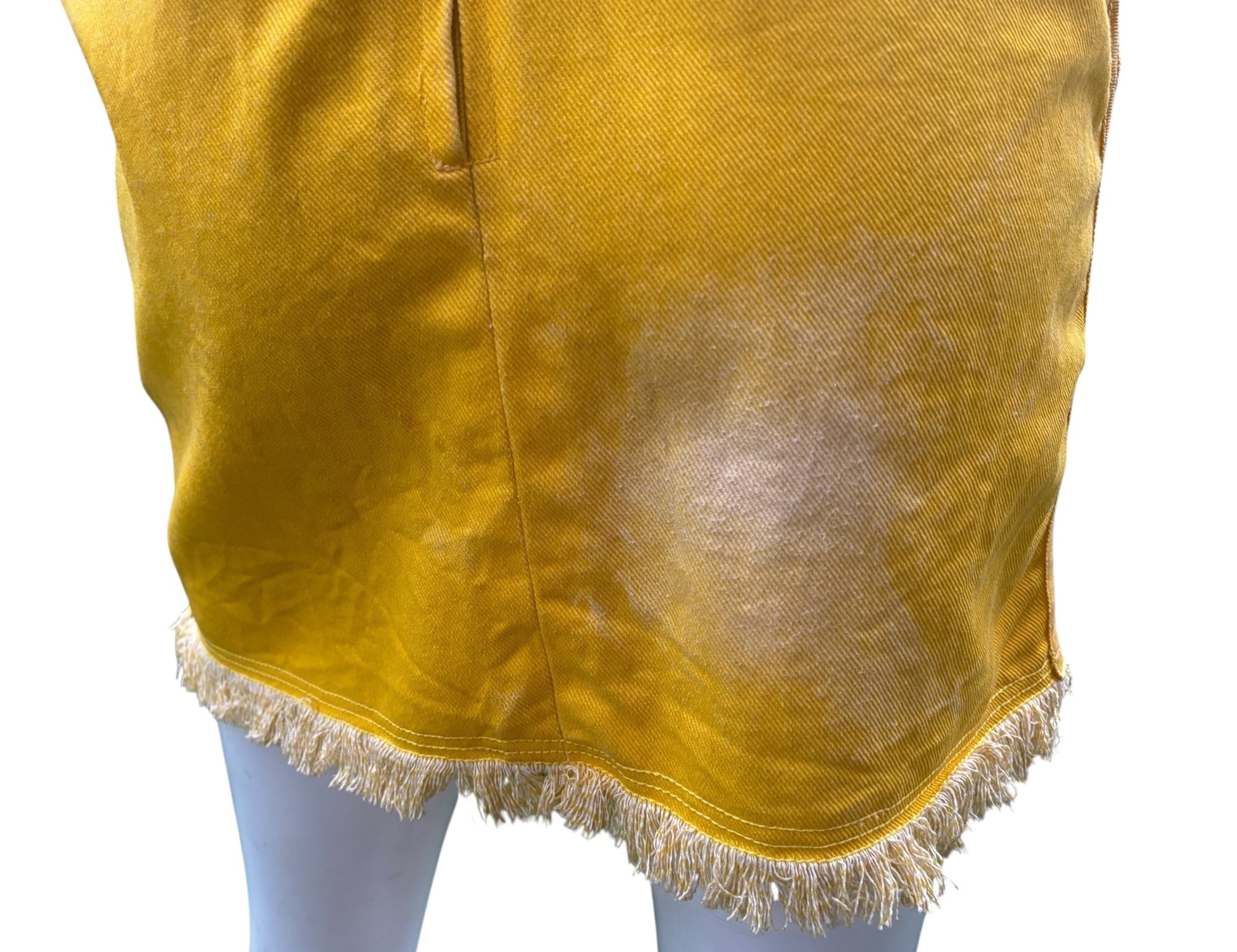 Chanel F/W 1991 Hip Hop Collection Yellow Denim Skirt - Size XS
