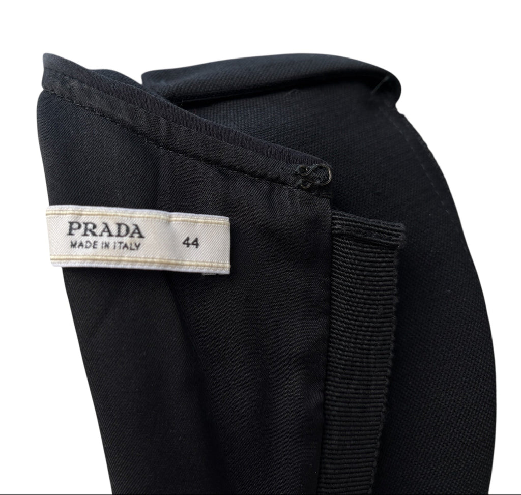 Prada Mid 00's Wool Dress w/ Grosgrain Belt