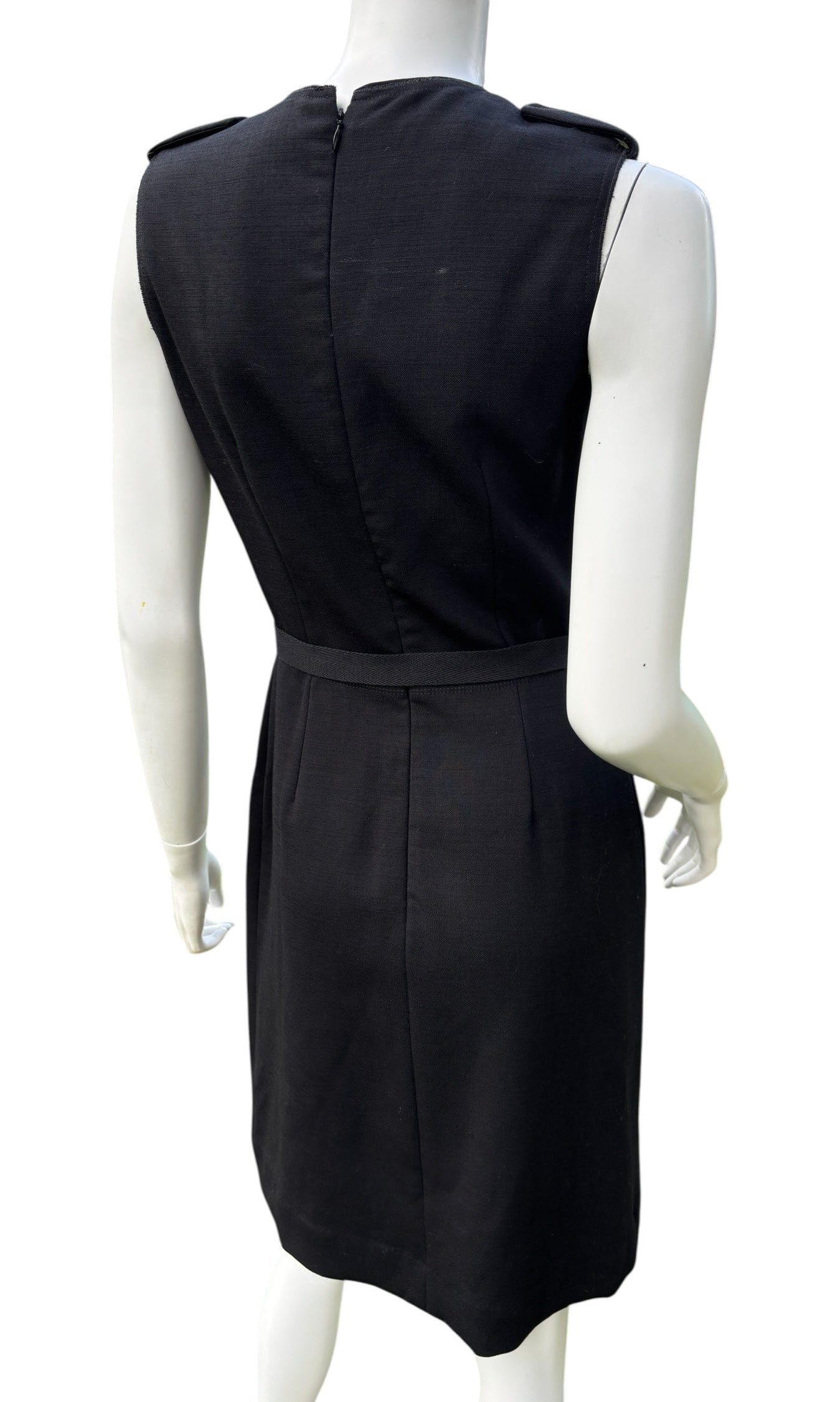 Prada Mid 00's Wool Dress w/ Grosgrain Belt