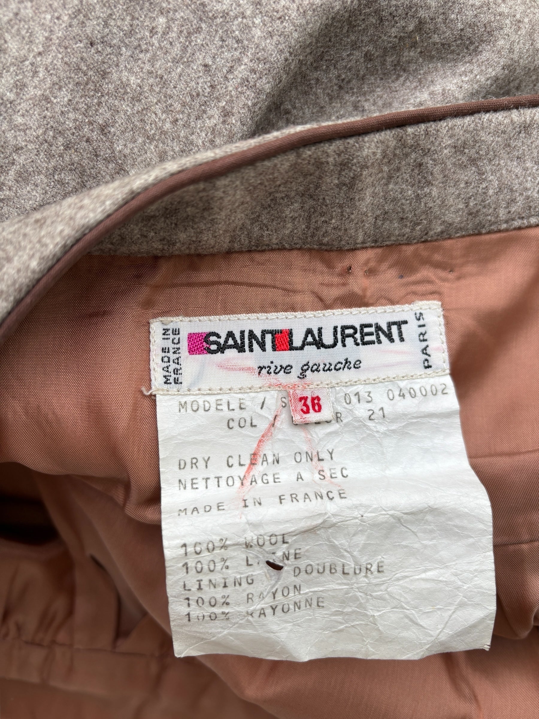 Yves Saint Laurent 1970's Wool Skirt
