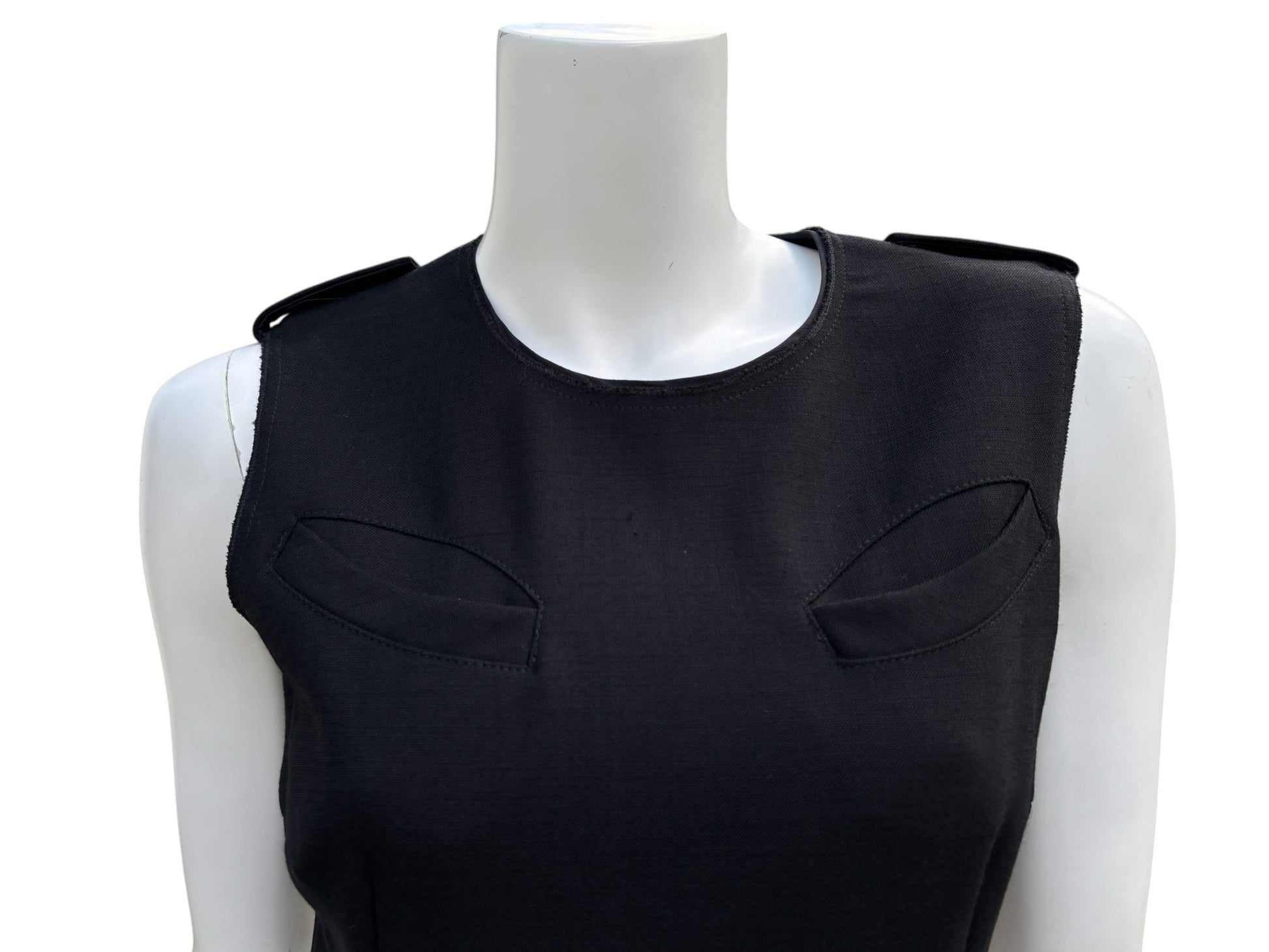 Prada Mid 00's Wool Dress w/ Grosgrain Belt