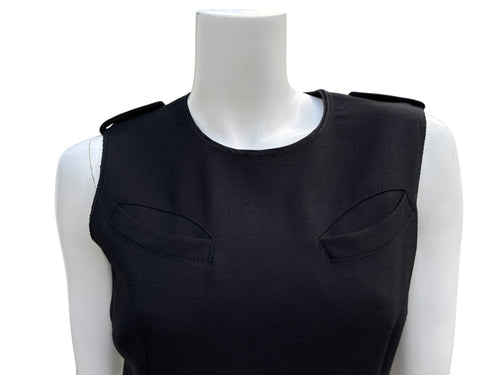 Prada Mid 00's Wool Dress w/ Grosgrain Belt