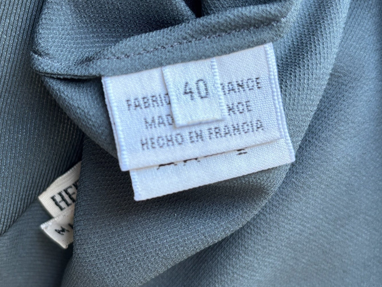 Hermes by Martin Margiela Grey Silk Blouse - Size M