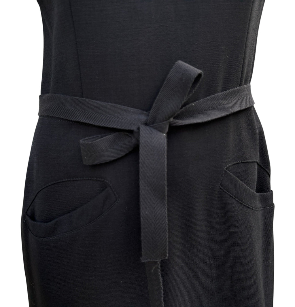 Prada Mid 00's Wool Dress w/ Grosgrain Belt