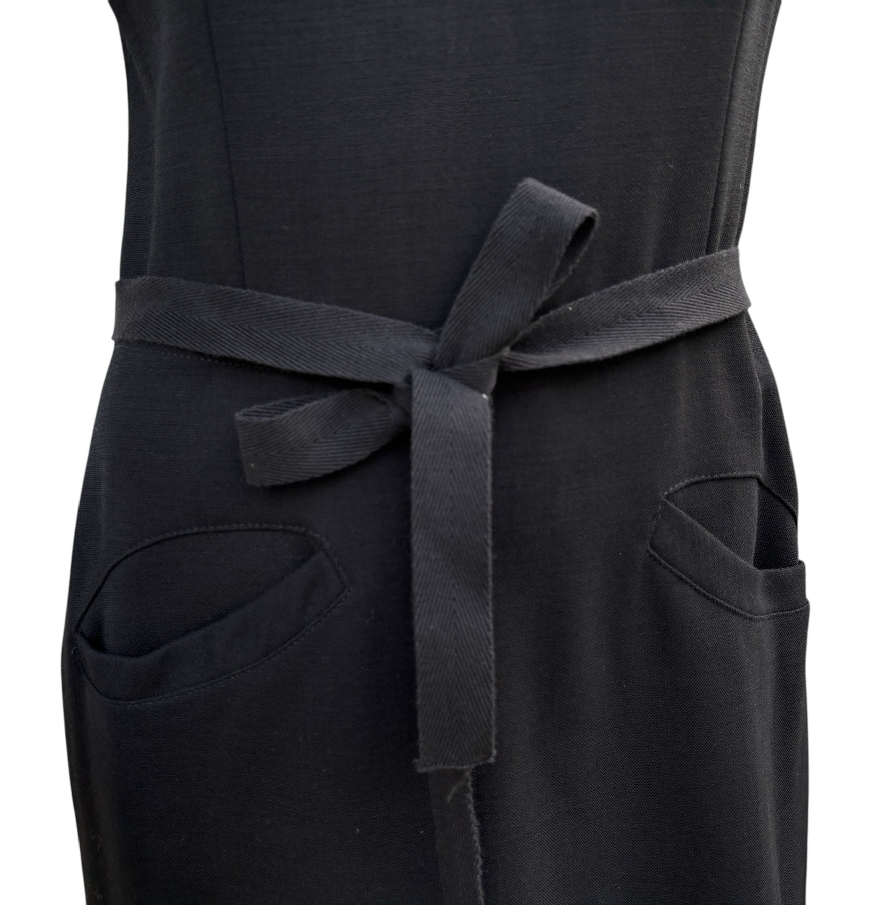 Prada Mid 00's Wool Dress w/ Grosgrain Belt