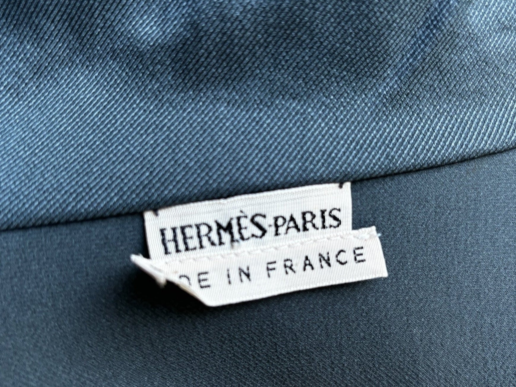 Hermes by Martin Margiela Grey Silk Blouse - Size M