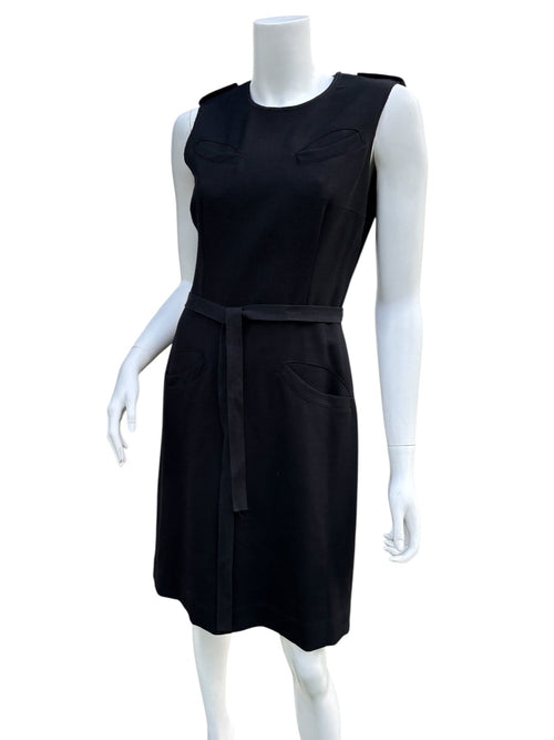 Prada Mid 00's Wool Dress w/ Grosgrain Belt