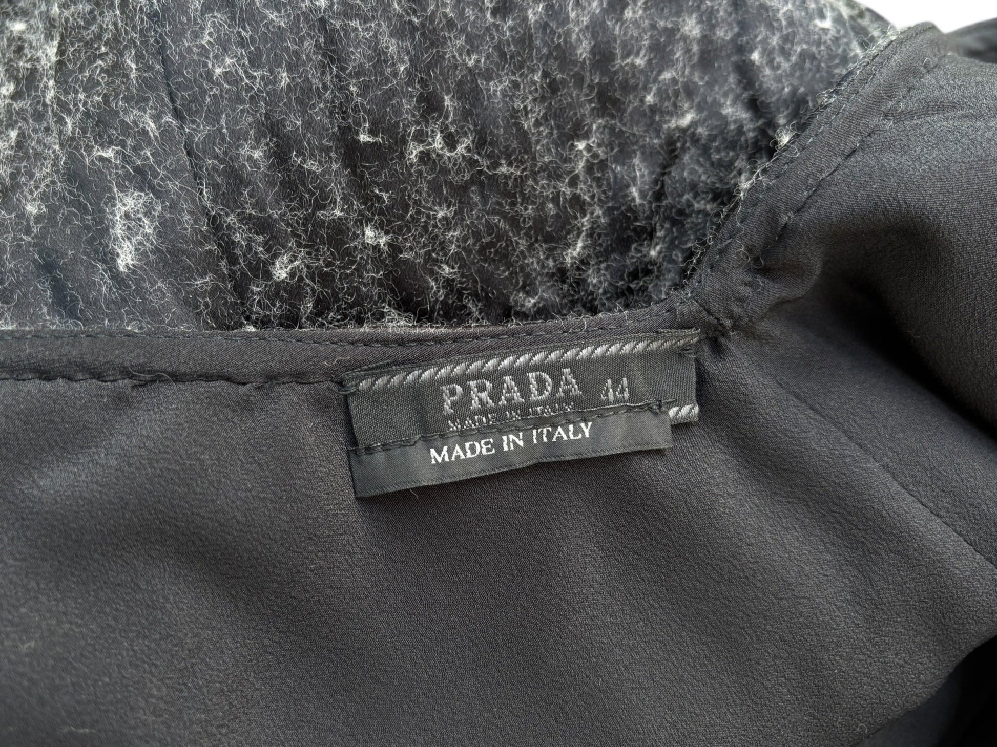 Prada 1998 Grey Wool Silk Top