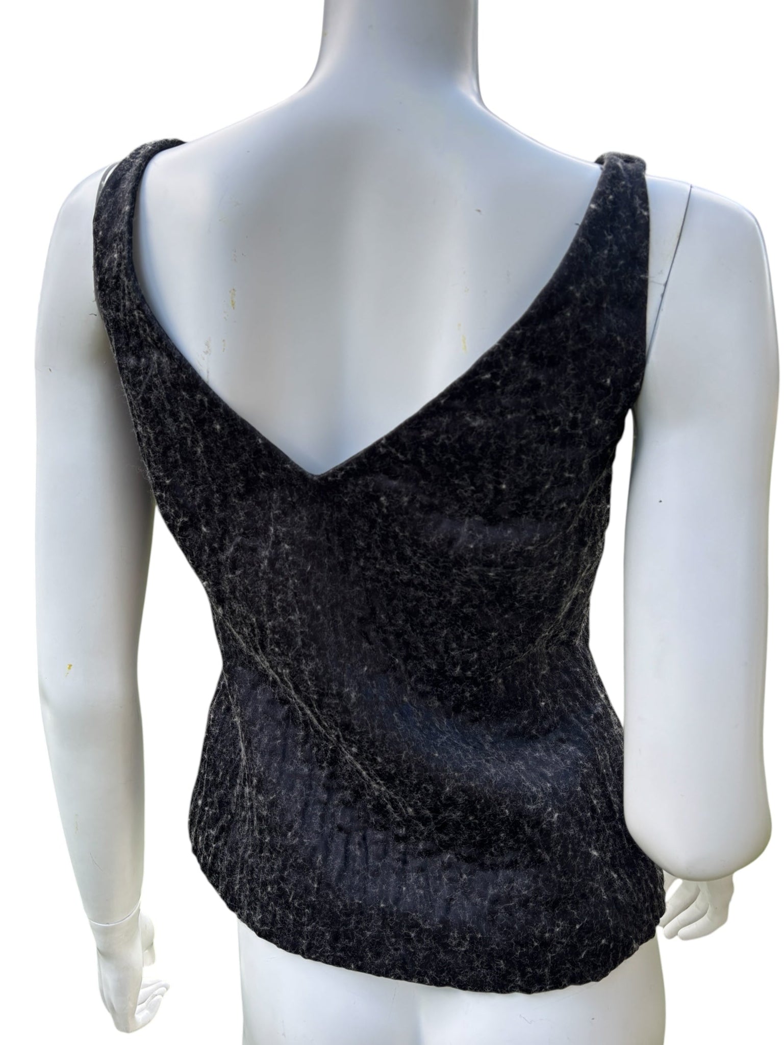 Prada 1998 Grey Wool Silk Top